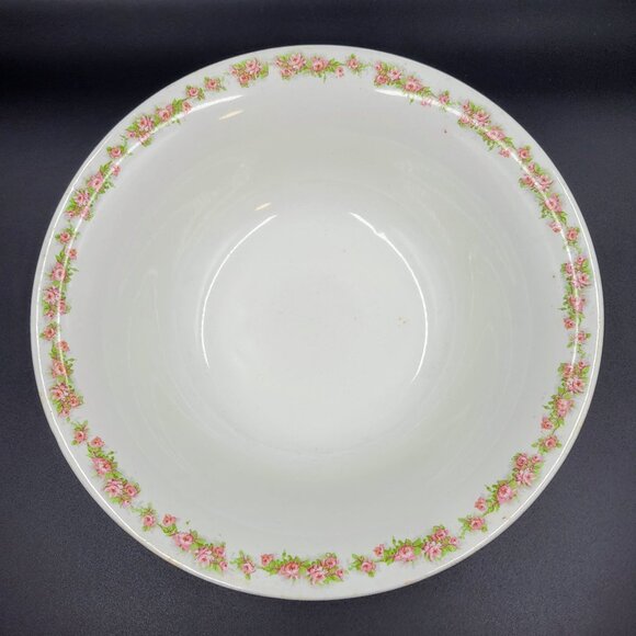 Vintage Bowl Floral Imperial Semi Porcelain Myott Son England Read - Picture 1 of 10